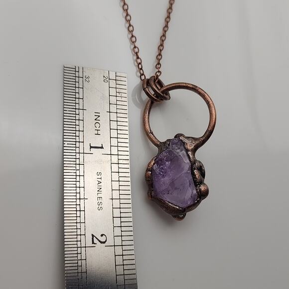 Genuine Amethyst Boho Necklace - Picture 3 of 3